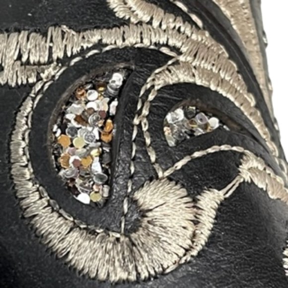 SHYANNE Women's Black Sloan Western Boots - Square Toe Size 8 - Picture 9 of 16